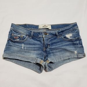 Hollister womens denim jean shorts blue Size 3 or 26